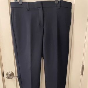 Ann Taylor petite curvy fit navy trousers, size 12p
